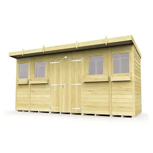 DIY Sheds 14x4 Pent Summer Shed