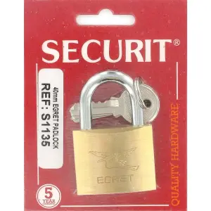 Securit Egret Cylinder Action Padlock Gold (40mm)