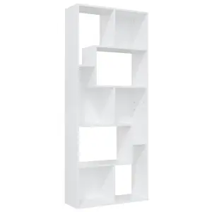 Berkfield Book Cabinet White 67x24x161 cm Engineered Wood