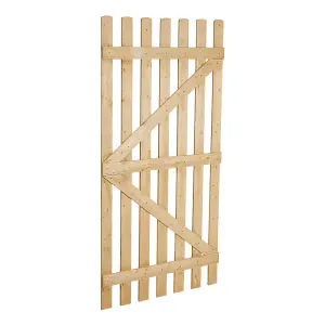 Pine Wooden Garden Gate Fence Gate With Latch Freestanding Wood Door Partition for Home Yard H 180 cm