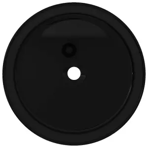 Berkfield Basin Ceramic Round Black 40x15 cm