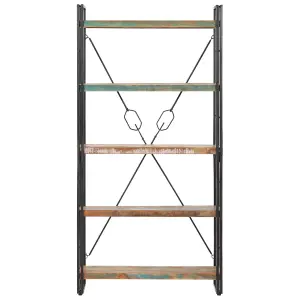 Berkfield 5-Tier Bookcase 90x30x180 cm Solid Reclaimed Wood