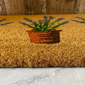 Sprouse Lavender Pots Coir Doormat