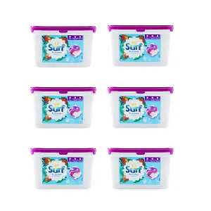 Surf 3-in-1 Coconut Bliss with Long-Lasting Fragrance Washing Capsules for Brilliantly Clean Laundry 18 Washes - Pack of 6