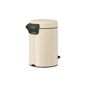 Brabantia NewIcon 3 Litre Soft Closing Pedal Bin Soft Beige