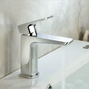 Nes Home Astra Modern Chrome Cloakroom Basin Sink Mono Mixer Tap