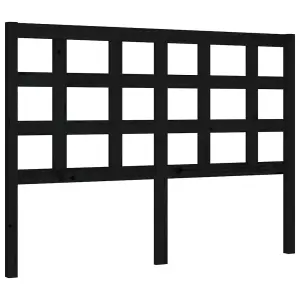 Berkfield Bed Frame with Headboard Black 120x200 cm Solid Wood