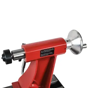 Lumberjack 305mm Variable Speed Cast Iron Woodworking Mini Wood Lathe Tool Red