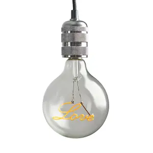 ValueLights Vintage Style 2w LED ES E27 Edison Screw Word Script Love Design Clear Light Bulb - Love