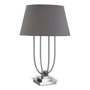 Interiors by Premier Regents Park Grey Shade Table Lamp