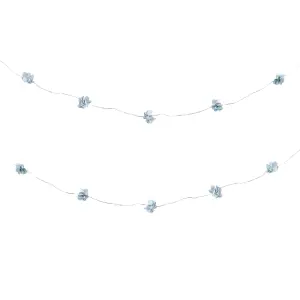 Inlight Light blue floral Battery-powered Warm white 10 LED Indoor String lights