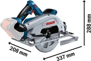 Bosch GKS 18V-68 C Bi-Turbo Brushless Circular Saw Bare + LBOXX