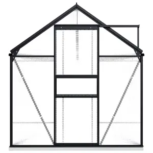 Berkfield Greenhouse with Base Frame Anthracite Aluminium 7.03 m2