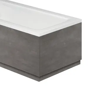 Nebula Concrete Effect End Bath Panel (W)800mm