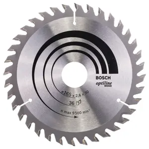 Bosch Professional Optiline Wood Circular Saw Blade - 165 x 30 x 2.6 mm, 36 Teeth