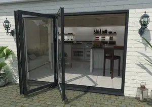 Green & Taylor Anthracite Grey Aluminium External Bifolding Doors - 3 Left - 2990 x 2090mm (WxH)