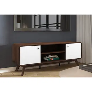 Justine TV Stand for TVs up to 60" Walnut/White