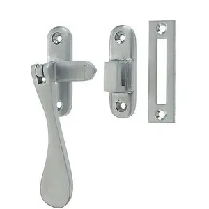 AFIT Satin Chrome Victorian Casement Window Fastener 124 x 19mm