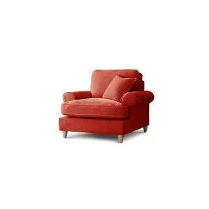 Sofas Express Mumbles Apricot Red Scroll Manhattan Arm Chair