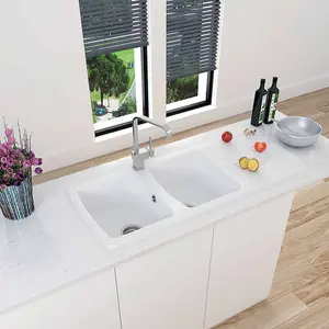 Astini Harrison 2.0 Bowl White Composite Synthetic Kitchen Sink & Waste