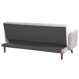 Sofa Bed SENJA Light Grey Velvet