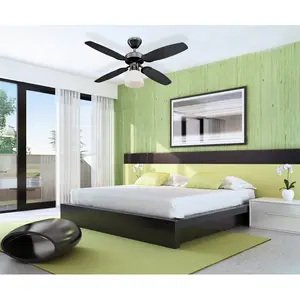 105cm Ceiling Fan with Light Kit Black with Black Blades