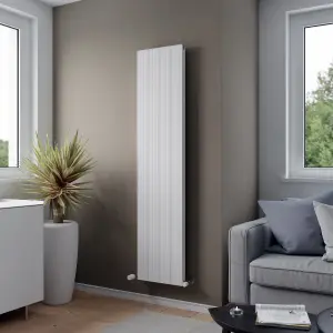 Agadon Madrid Aluminium Designer Radiator 1800 x 400 mm White - 3365 BTU - 10 Years Guarantee