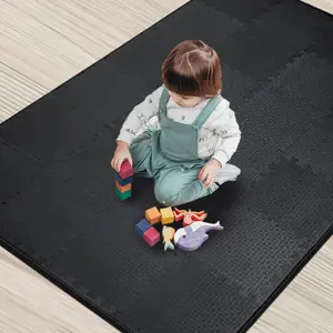 Interlocking Jigsaw Floor EVA Foam Mats Playground Gym Yoga Exercise Play Mat from  (4 Mats - 16 SQ FT)