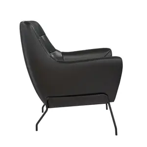 Brayden Accent Chair Black Faux Leather