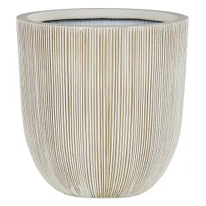 Plant Pot 37 x 37 x 38 cm Beige CHIOS