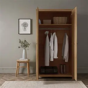 Dunelm Olney Double Wardrobe, Farmhouse, Medium Wood, Oak