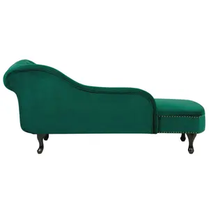 Right Hand Chaise Lounge Velvet Green NIMES