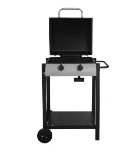 Black 2 burner Gas BBQ