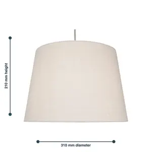 First Choice Lighting Set of 2 Linen Natural Linen 31cm Lightshade for Pendants or Lamps