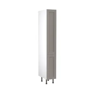 Kitchen Kit Larder Tall Unit with Pull Out Storage 300mm w/ Shaker Cabinet Door - Ultra Matt Dust Grey