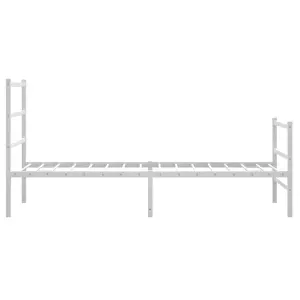 Berkfield Metal Bed Frame without Mattress with Footboard White 90x190cm