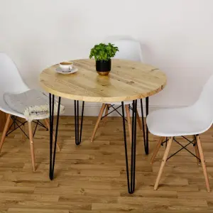 Off the Grain Wood Circular Dining Table - Wooden 110cm Diameter -  Table Only