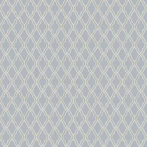 Galerie Italian Style Blue Geometric Trellis Wallpaper Roll