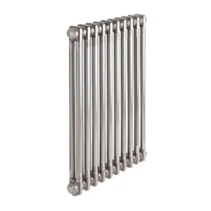 Acova Raw metal 2 Column Radiator, (W)812mm x (H)600mm