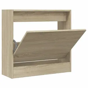 Shoe Cabinet Sonoma Oak 60x21x57 cm Engineered Wood