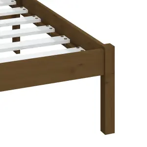 Berkfield Bed Frame Honey Brown Solid Wood Pine 120x200 cm