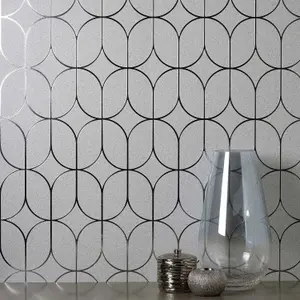 Silver Luxury Foil Geometric Wallpaper Fine Decor Textured Metallic Vinyl