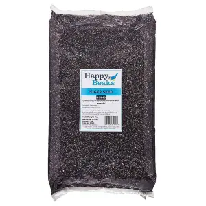 Happy Beaks Nyger Seed Wild Bird Food (5kg) High Energy Premium Nyjer/Thistle Feed For Finches