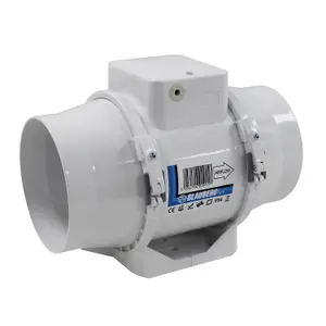 BLAUBERG TURBO-E Inline Extractor Fan- Standard Operation With Light Switch - Loft or attic mounted - German Engineering