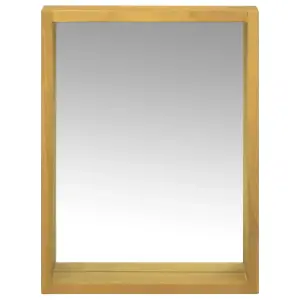 Berkfield Mirror Cabinet 30x10x40 cm Solid Wood Teak