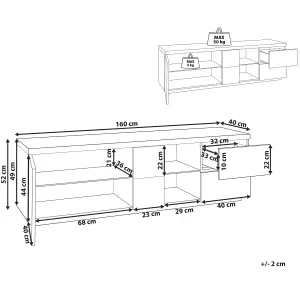 Beliani Modern TV Stand Light Wood FARADA