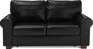 Argos Home Salisbury Leather 2 Seater Sofa Bed - Black