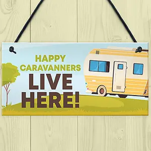 Red Ocean Caravan Sign Novelty Motorhome Sign Caravan Lover Gift Friendship Retirement Gifts