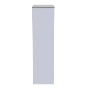 Diamond Ready assembled Modern Matt white 2 Drawer Tall Double Wardrobe (H)1970mm (W)740mm (D)530mm