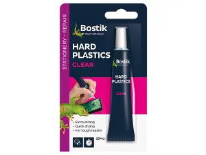 Bostik Hard Plastics Clear Glue 20ml (1 Pack)